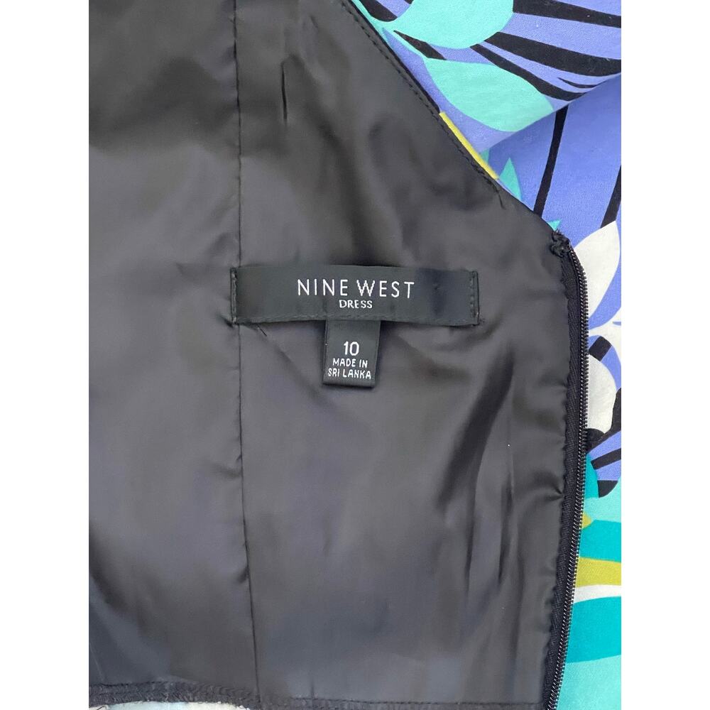 NINE WEST FIT & FLARE SEXY WORK CASUAL CRUISE BEACH LINED 10 - Picture 6 of 6